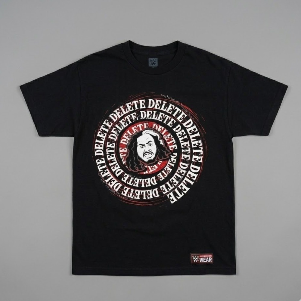 WWE Authentic Matt Hardy Woken Warrior "Delete" T-Shirt Black Mens Medium Y2K